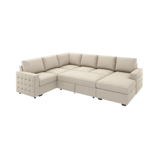 U-Shaped Sectional Sofa Bed Pull Out Sleeper Couch