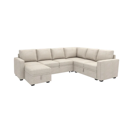 U Shaped Sleeper Sectional Modular Sofa Bed