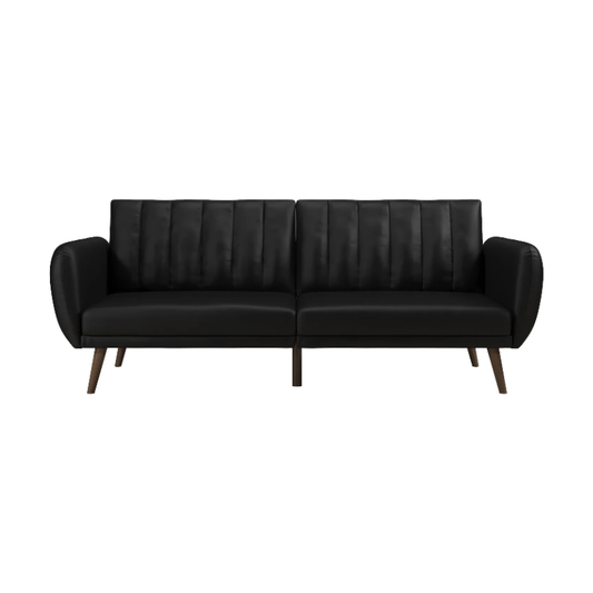 Vegan Leather Convertible Sofa